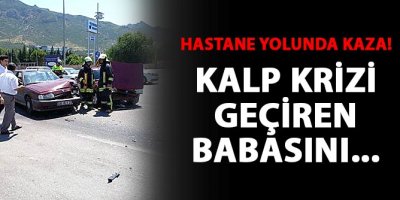 Hastane yolunda kaza!