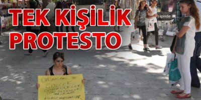 Denizli'de Suruç İçin Tek Başına Eylem
