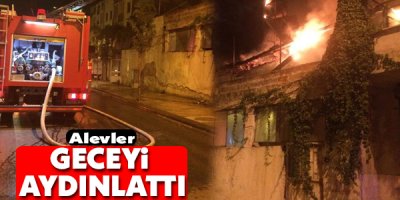 Denizli'de Metruk Binada Yangın