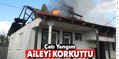 Denizli'de Çatı Yangınına İtfaiye Müdahalesi