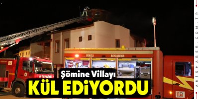 Denizli'de Villa Yangını Ormana Sıçramadan Söndürüldü