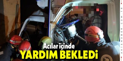 Denizli'de Kamyon Beton Duvara Çarptı: 1 Yaralı