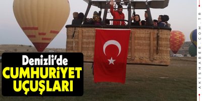 Türk Bayrakları Pamukkale Semalarında Dalgalandı