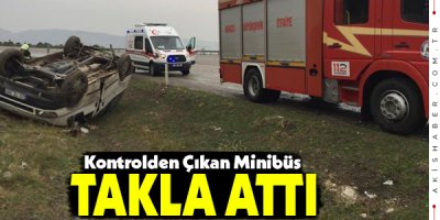 Denizli’de Minibüs Takla Attı: 1 Yaralı