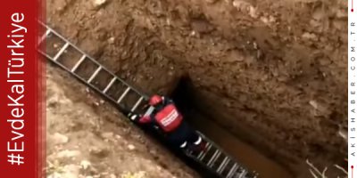 Çaresiz Hayvanın Yardımına İtfaiye Koştu