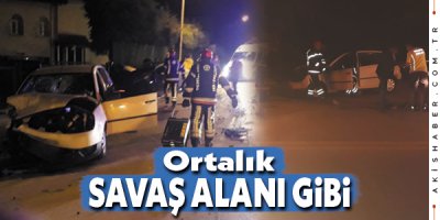 Denizli'de Kavşakta Feci Kaza: 6 Yaralı