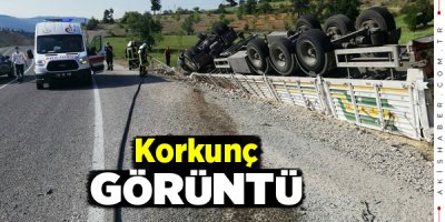 Kırkbudak Geçidinde Tır Devrildi: 1 Yaralı