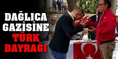 Dağlıca gazisine Türk Bayrağı
