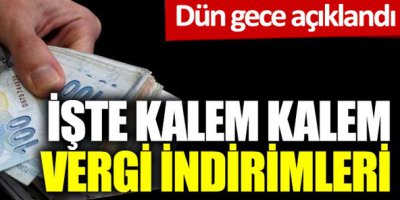 İşte kalem kalem KDV vergi indirimleri
