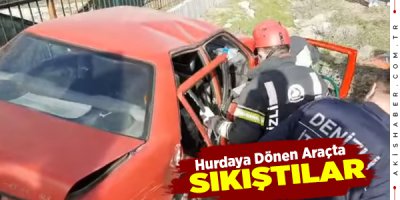 Denizli'de Feci Kazada 2 Kişi Yaralandı