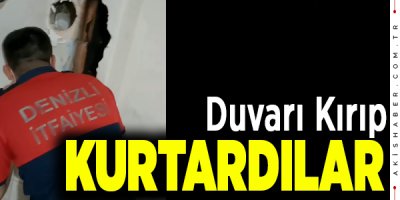 Denizli'de Duvardan Gelen Sesle Harekete Geçtiler