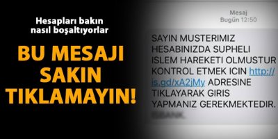 Bu mesajı sakın tıklamayın