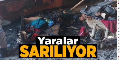 Denizli'de Yangın Mağduru Kadına Yardım Eli