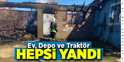 Denizli'de Yangının Sardığı Evden Geriye Döküntüler Kaldı