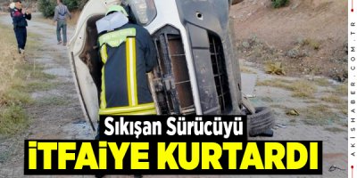 Denizli'de Tali Yola Yuvarlanan Araçtaki 2 Kişi Yaralandı