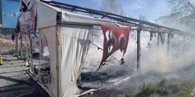 MHP'nin iftar çadırı alev aldı
