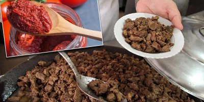 Kavurmada tek tırnaklı eti, salçada gıda boyası kullanmışlar