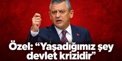 Özel ''Yaşadığımız şey devlet krizidir''
