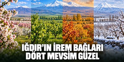Iğdır’ın İrem Bağları dört mevsim ayrı güzel