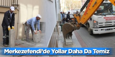Merkezefendi’de yollar daha da temiz