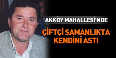 Çiftçi samanlıkta kendini astı